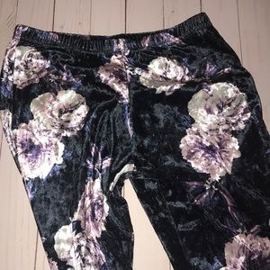 Velvet bellbottom jeans